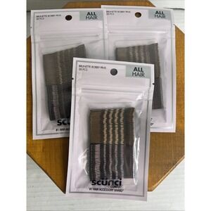 Lot of 3 Scunci‎ Brunette Bobby Pins 50pcs All hair